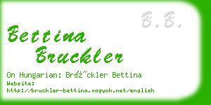 bettina bruckler business card